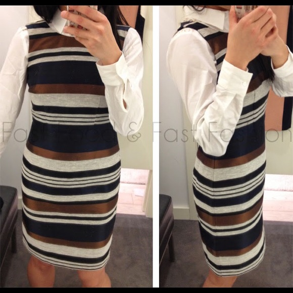 Ann Taylor Dresses & Skirts - Ann Taylor Textured Metallic Stripe Sheath Dress